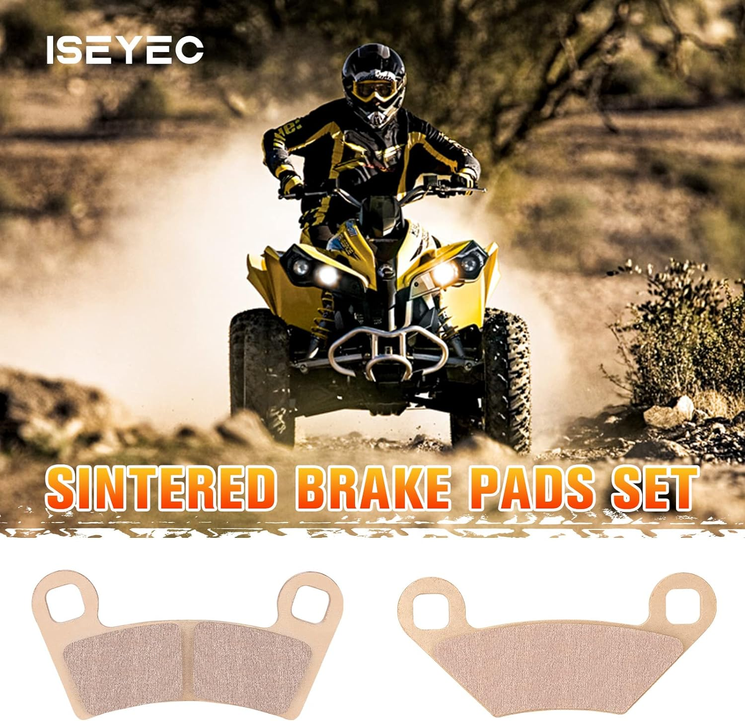 Front & Rear Sintered Brake Pads Set for 2020-2022 Polaris RZR Trail S 1000/900/S 900, 2015-2019 RZR S 900 EPS, 2016-2019 RZR S, 4 Sets Front and Rear Brake Pads image number 4