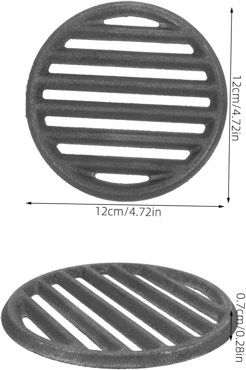 Cast Iron round Grill Grate 12Cm Outdoor BBQ Fire Pit Mesh Heavy Duty Charcoal Cooking Accessory for Camping and Fireplace