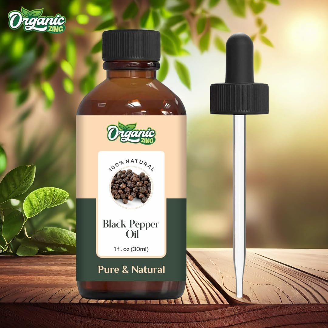 Organic Zing Black Pepper (Piper Nigrum) Oil | Pure & Natural Essential Oil for Skincare and Hair Care - 30Ml/1.01Fl Oz image number 4