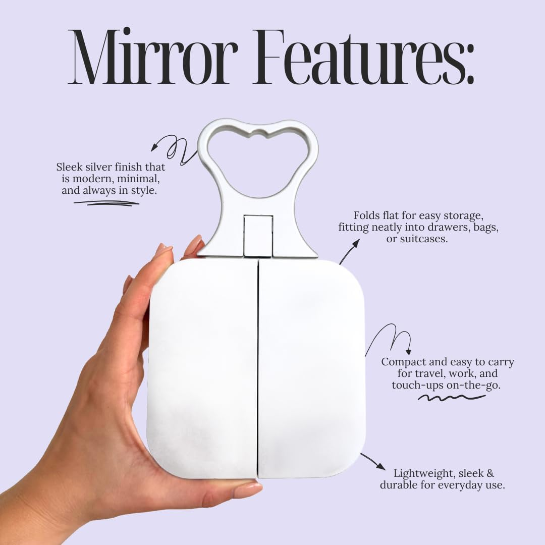 Danielle Enterprises Silver 3-Way Beauty Mirror image number 2