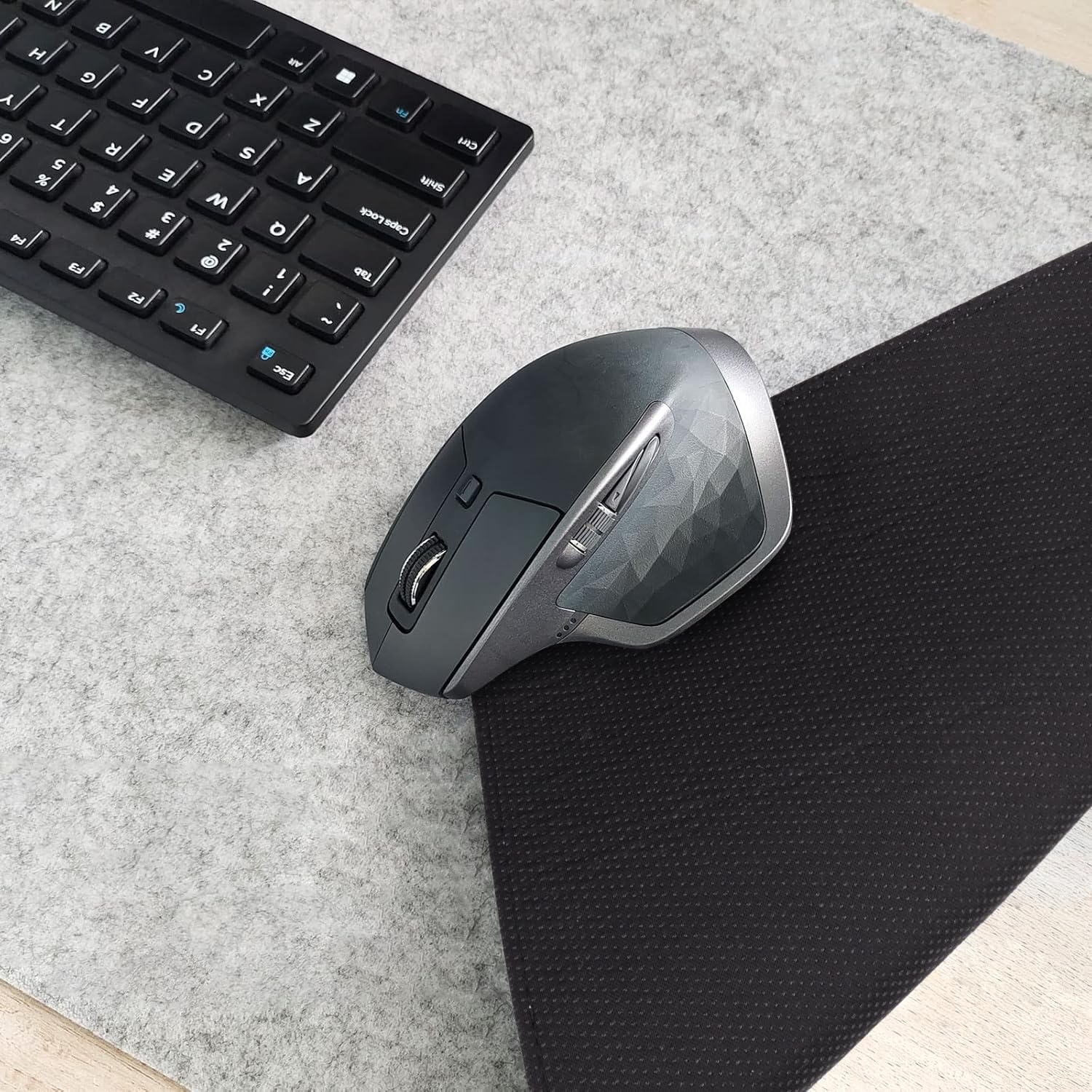 Dawntrees Felt Desk Pad,Keyboard Mat (35.5X12Inches),Large Felt Mouse Pad,Computer Desk Mat Xl,Desk Protector for Office (Light Gray) - Dark Gray image number 6