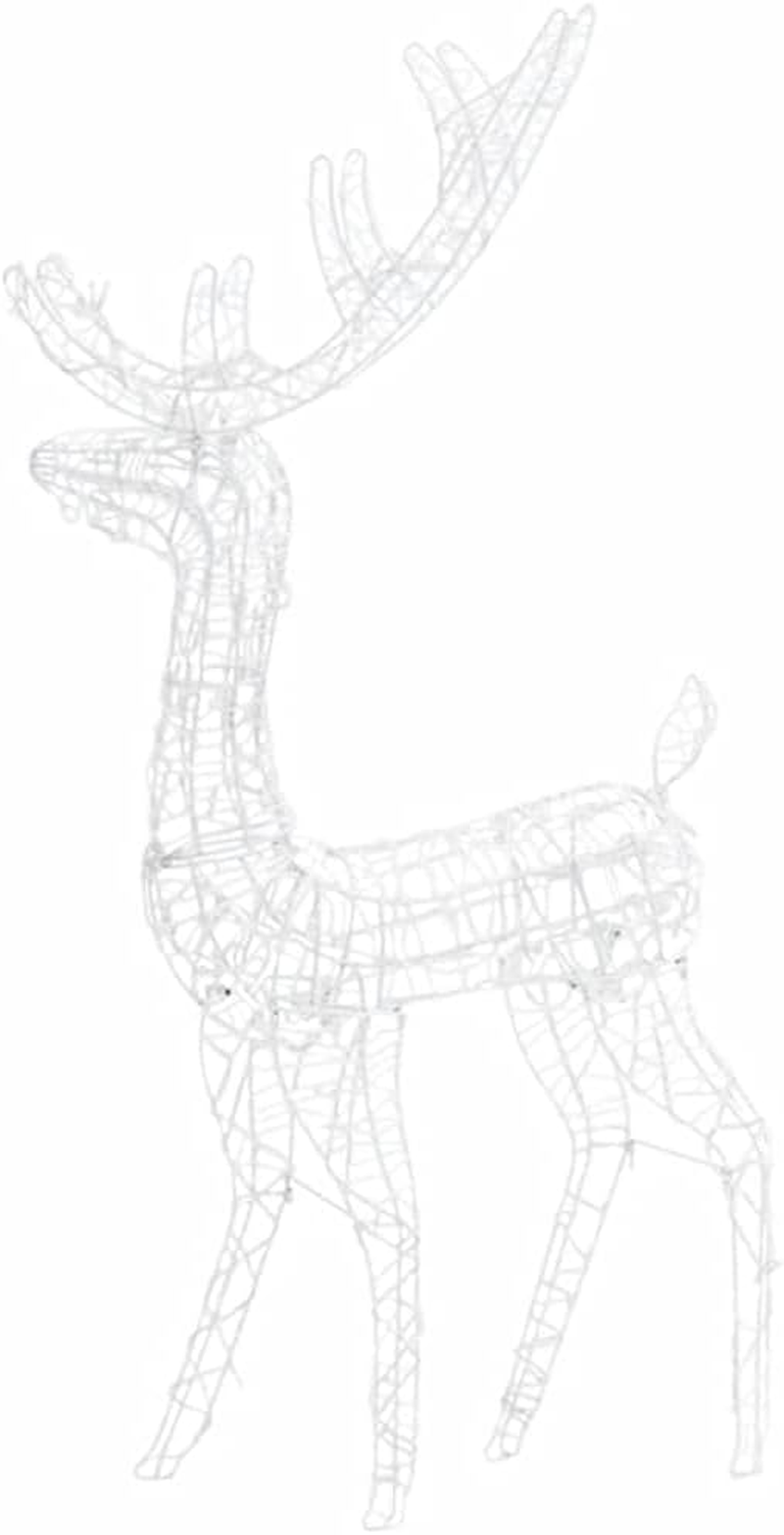 Christmas Reindeer, Xmas Light up Reindeer Outdoor Yard Christmas Decoration Acrylic Reindeer Family Christmas Decoration 300 LED Warm White image number 4