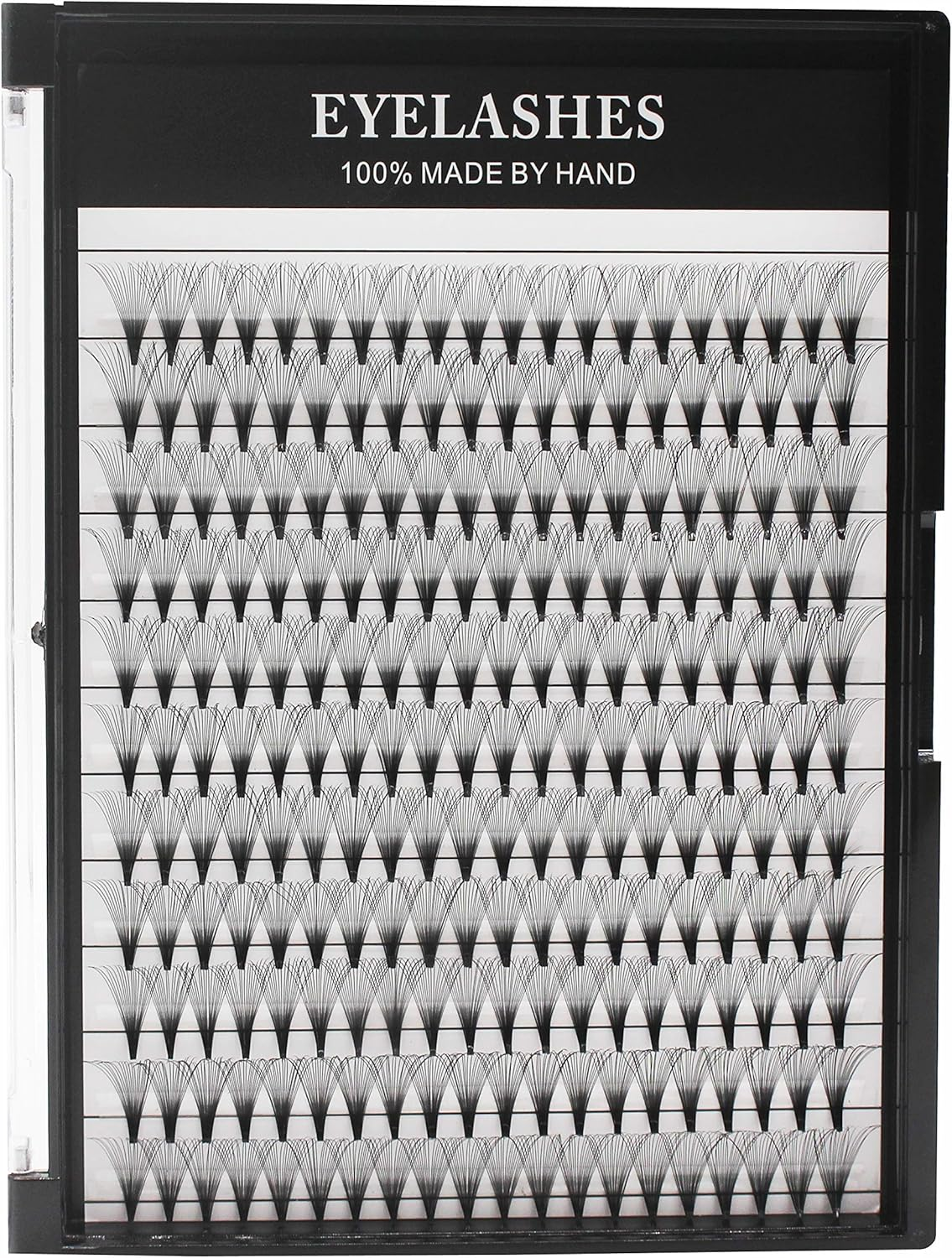 Bodermincer Large Tray 20D Premade Russian Volume Fans Eyelashes Long Stem Lash Pre Made Eyelash Extensions Supplies (12MM) image number 3