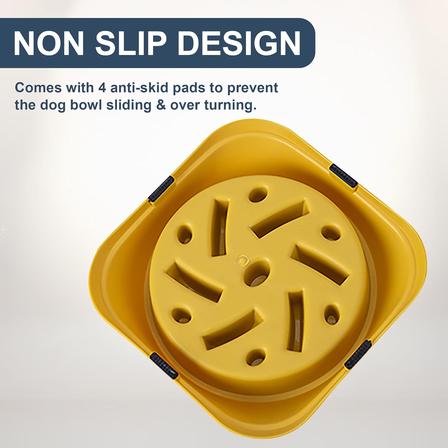 Slow Feeder Dog Bowl - Interactive Feeding, 500Ml (2 Cup) Capacity, Reduces Bloating, Fan Puzzle Design, Small to Medium Dogs, Food Grade Material, Non-Slip, Anti-Gulp, Durable (Green) image number 3