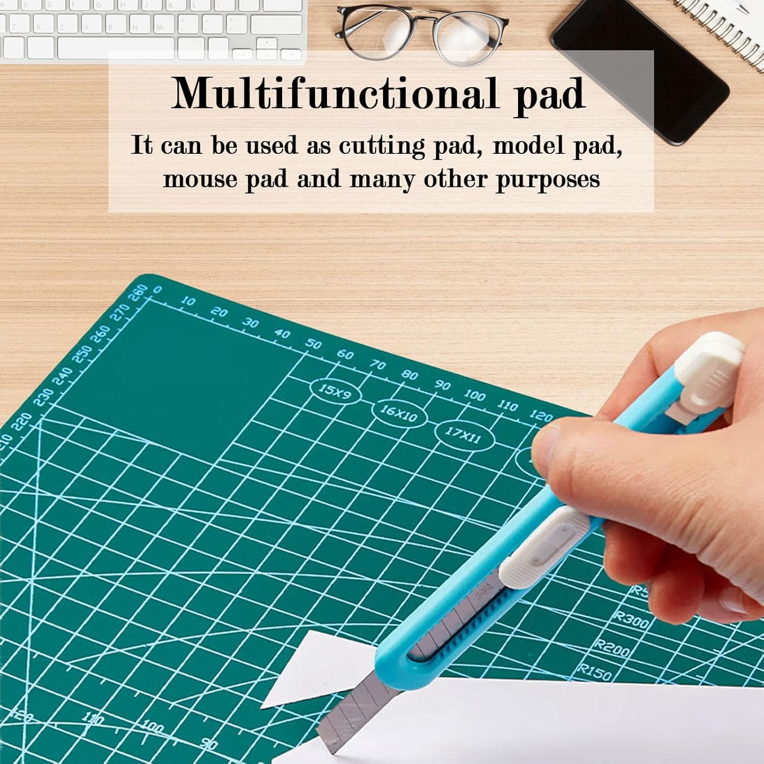 3Pcs Cutting Mat,Self Healing Cutting Mat A3 A4 A5,Double Sided Cutting Mats for Crafts,Craft Mats Fabric Leather Cutting Quilting Modeling Hobby Project image number 1