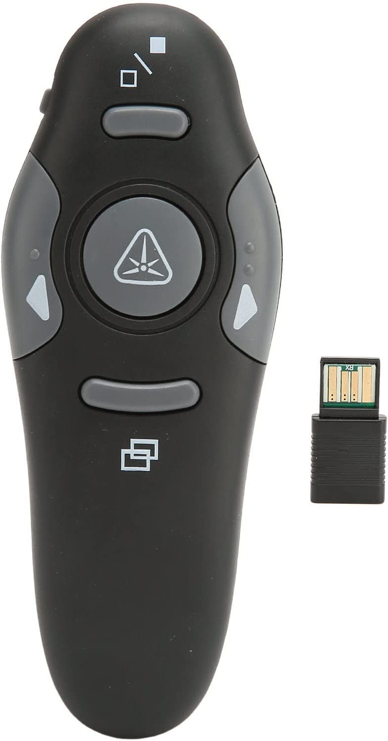Ergonomic Portable 2.4Ghz Wireless Presenter Remote Clicker for Office, Presentation Clicker, 15M Control Distance Clicker for Laptop Presentations Remote for Computer, Laptop