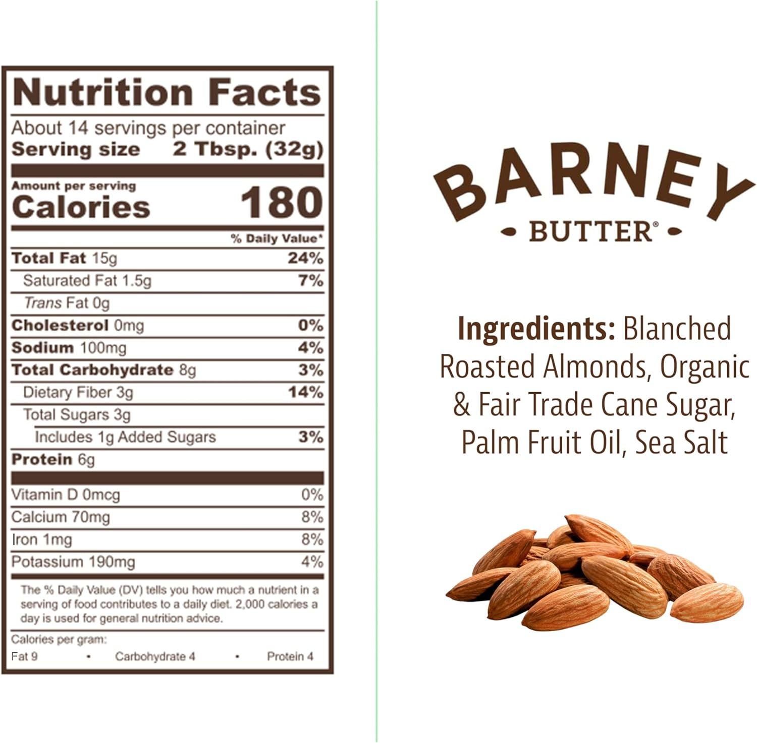 Barney Butter Almond Butter, Smooth, 16 Ounce image number 4