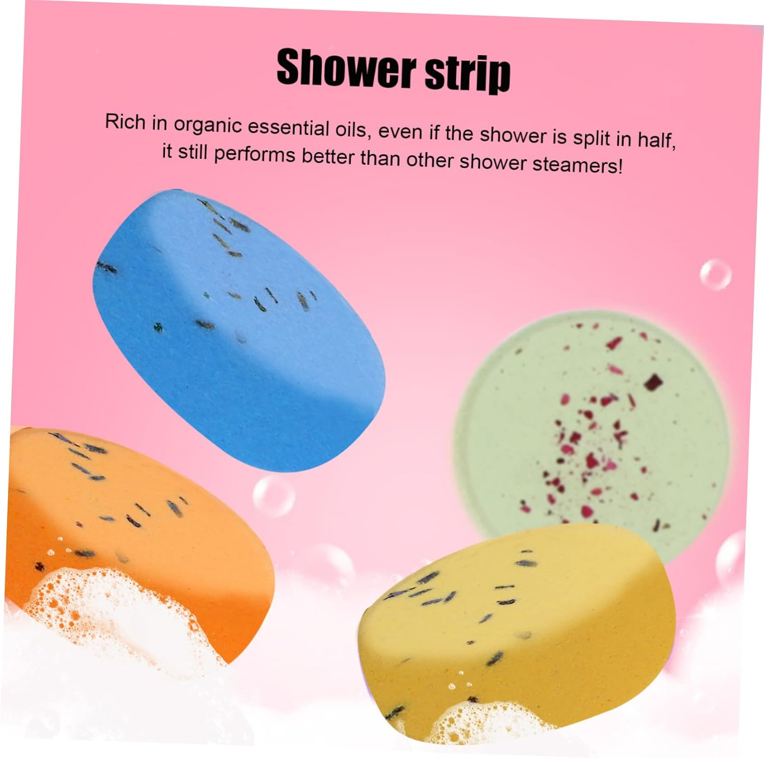 8Pcs Shower Steamers Pack Essential Oils Aromatherapy Tablets for Relaxation and Scented Shower Tablets for Spa-Like