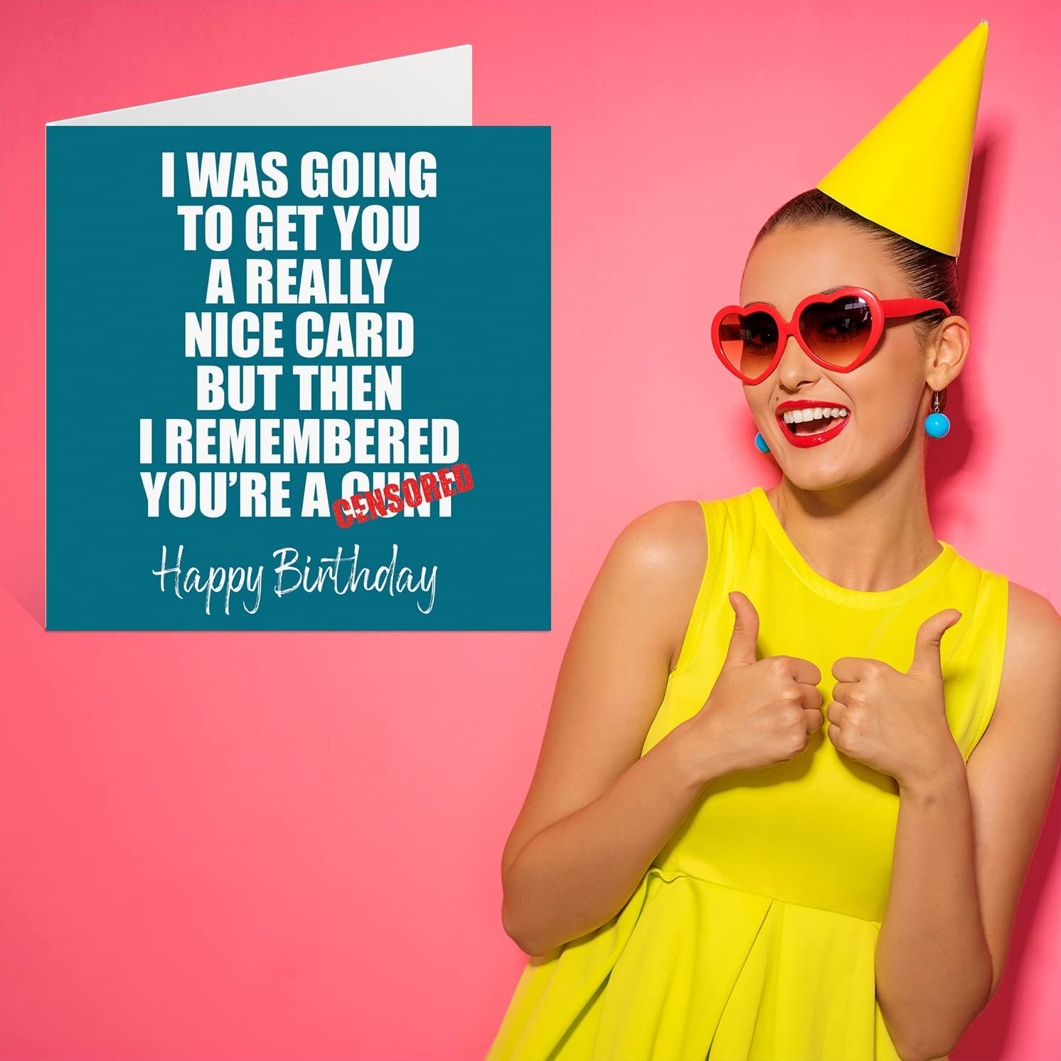 Funny Birthday Cards for Men Women - Really Nice Card - Rude Birthday Card for Mum Dad Brother Sister Son Daughter Nan Grandad, 145Mm X 145Mm Joke Humour 30Th 40Th 50Th Bday Banter Greeting Cards,