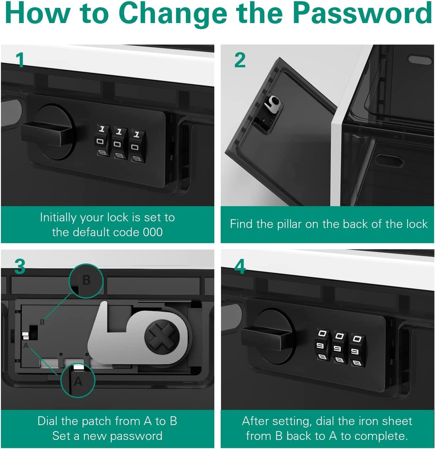 MINYII Medicine Lock Box for Safe Medication Storage - Refrigerator Food Safe Locking Container for Tablet, Phone in Kitchen, Home, School, Office (Black01) image number 5