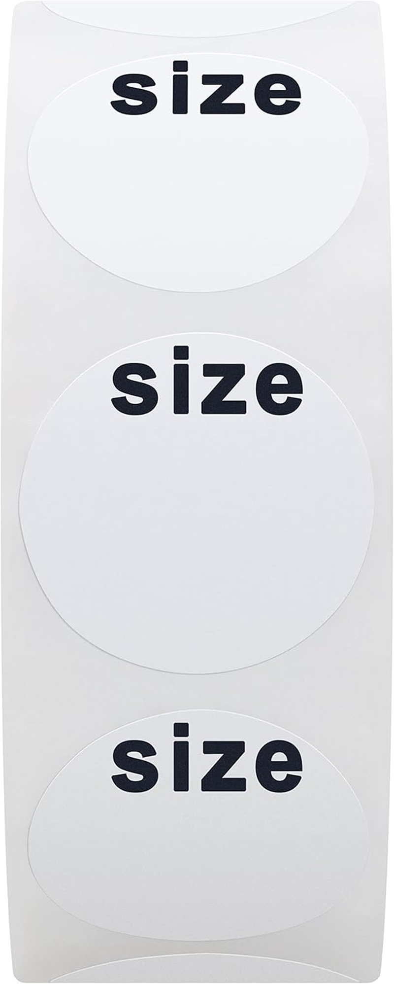Hybsk 500 Pcs Clothing Size Stickers round Blank Stickers White round Self Adhesive Labels for Apparel Retail, Clothing（White） image number 2