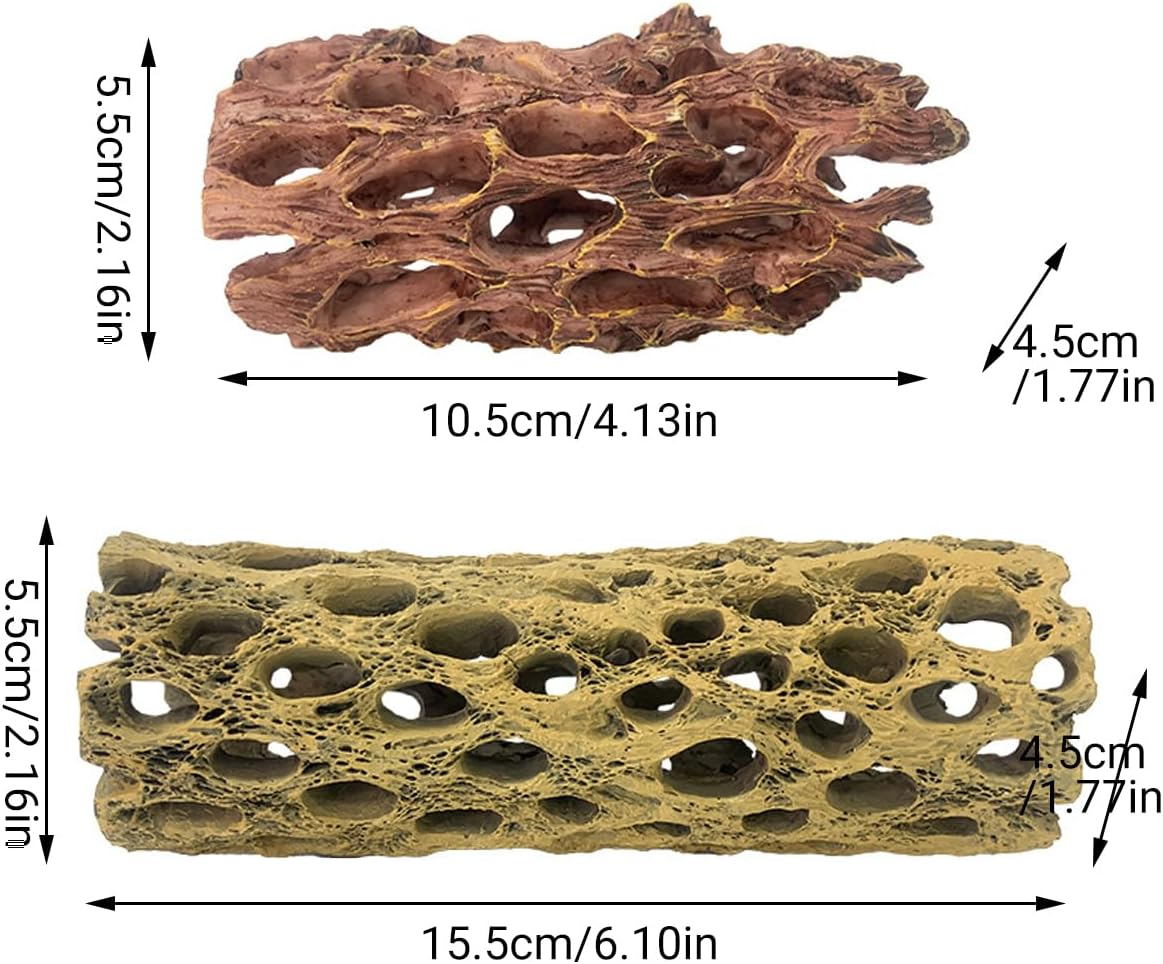 AIMALL Creative Shrimp House Decoration, Resin DIY Climbing Pet Decoration, Aquarium Landscape Castle, Fish and Shrimp Escape House, 4.13In and 6.10In - Large image number 3