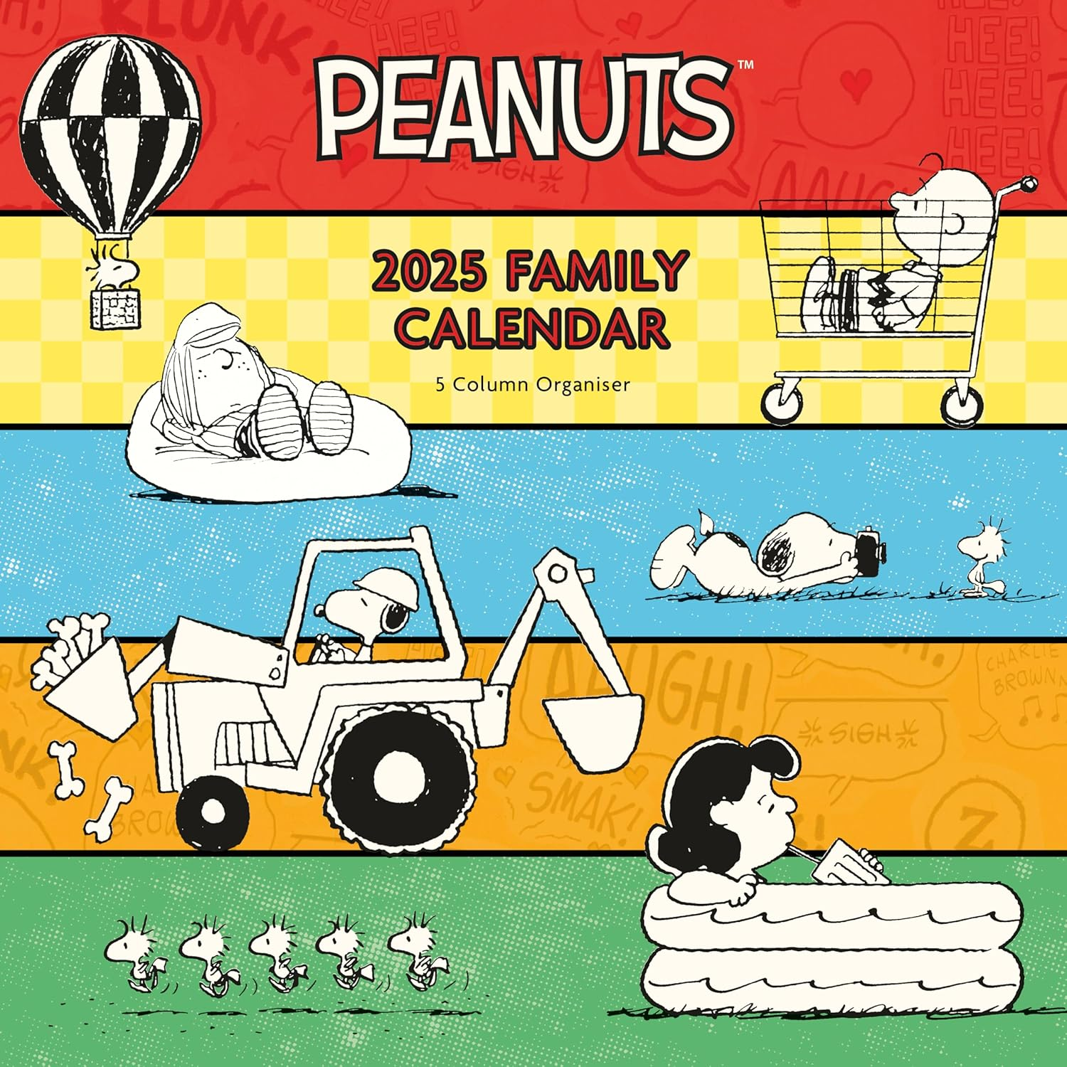 2025 Peanuts Square Family Planner Organiser Wall Calendar image number 1