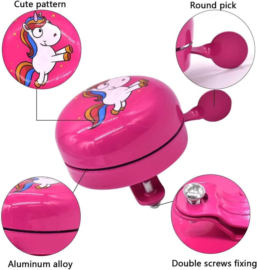 AIMALL Kids' Mountain Bike Bell with Cute Strawberry Cartoon Design, Fits Handlebars 0.79 to 0.91 Inch Diameter, Durable Aluminum Construction for Children'S Bicycles image number 3
