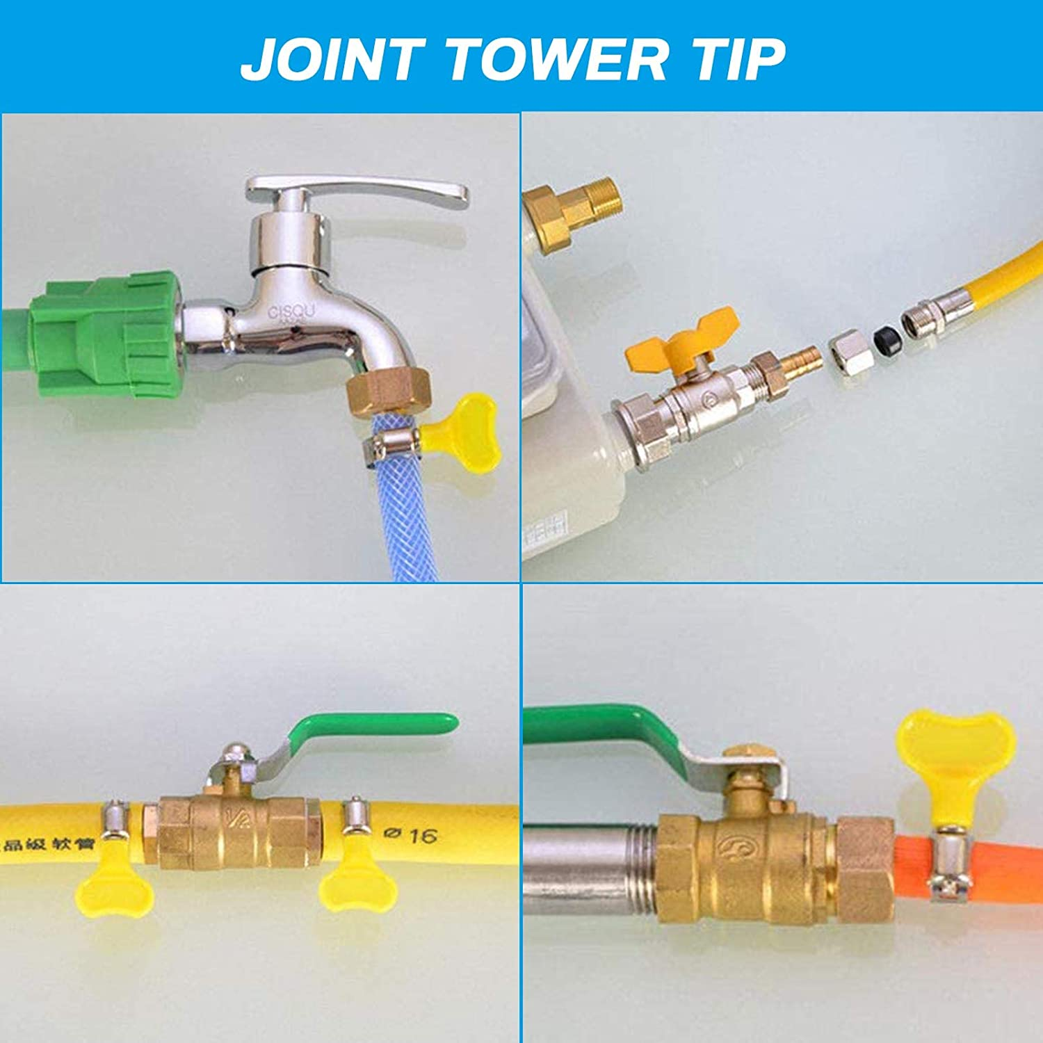 Emsea 2 Pcs 1/4Inch/6Mm Brass Barbed Hose Fitting Coupler Connector with 1/4 Inch Male BSP Thread Pipe Nipple Fitting for Air Water Fuel Oil Gas image number 4