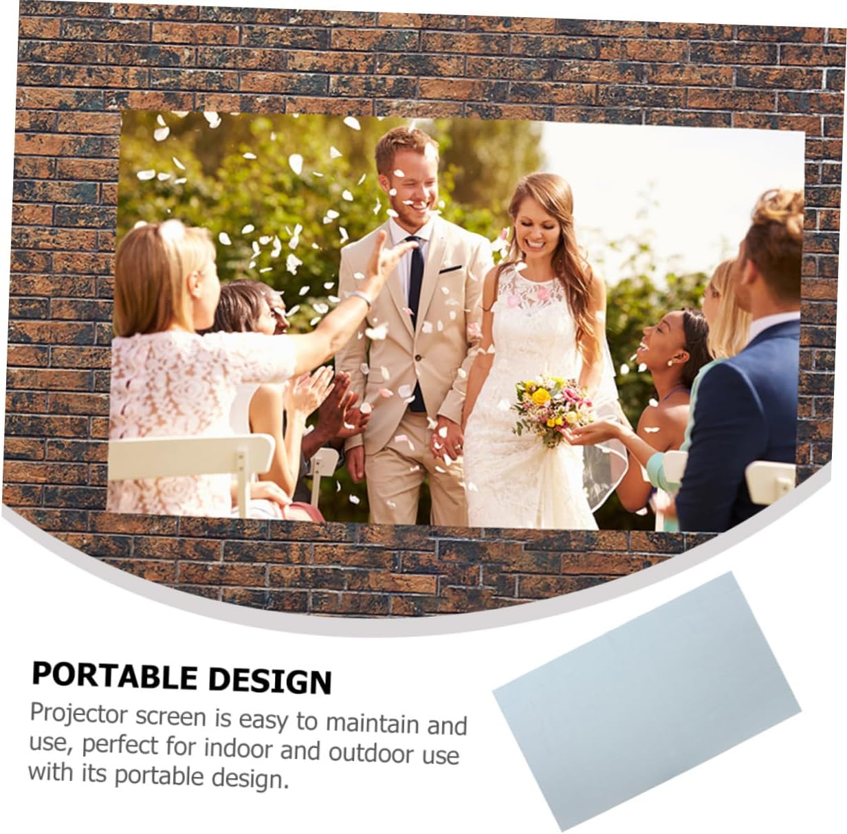 Veemoon Portable Light Curtain for Home Projector Movie Projector Screen Folding Screen Material for Hd Movies image number 3