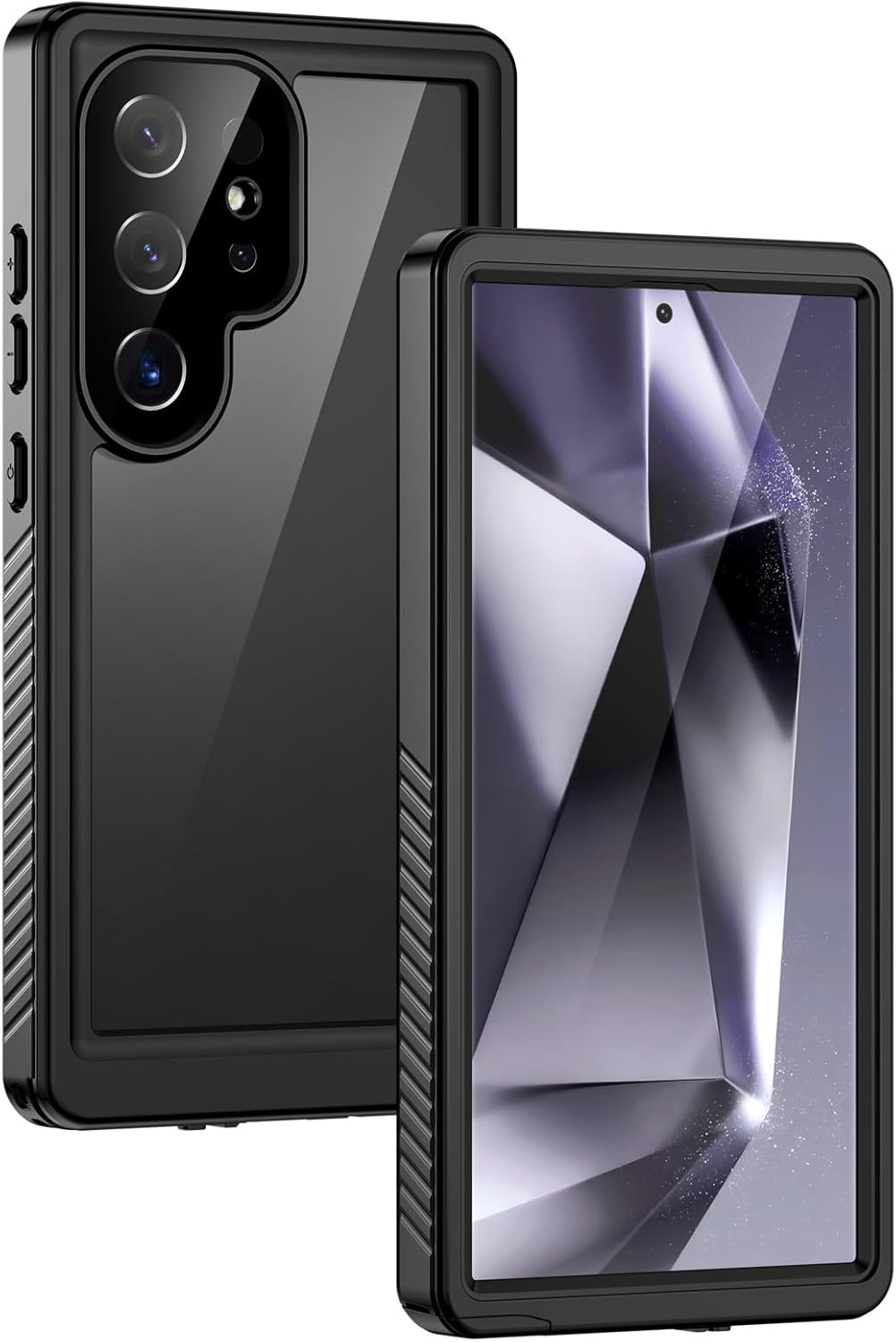 Lanhiem for Samsung Galaxy S22 Ultra Case IP68 Waterproof Dustproof Shockproof Case with Built-In Screen Protector, Full Body Underwater Protective Cover for Galaxy S22 Ultra 5G 6.8 Inch, Black/Clear image number 3