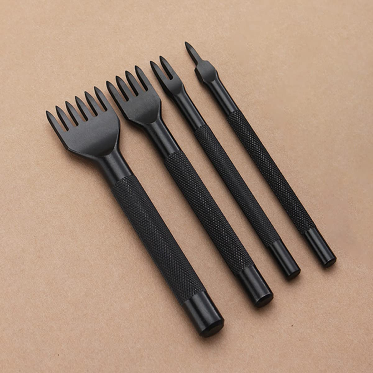 Leather Craft Tool 1/2/4/6 Prong DIY Lacing Stitching Punches Hole, Leather Craft Kits (5Mm) image number 1