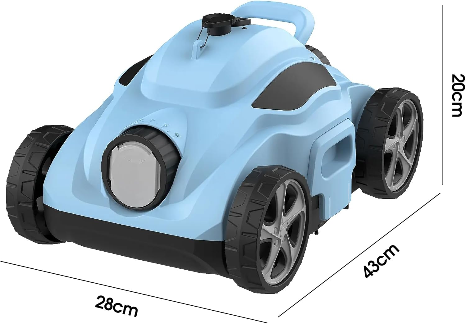 Robotic Pool Vacuum Cleaner, Cordless Pool Cleaner Robot with Dual Motors, Automatic Pool Cleaning Vacuum up to 110 Mins, Quick Drainage, Idea for above Ground Pool up to 100 Sq.M image number 1