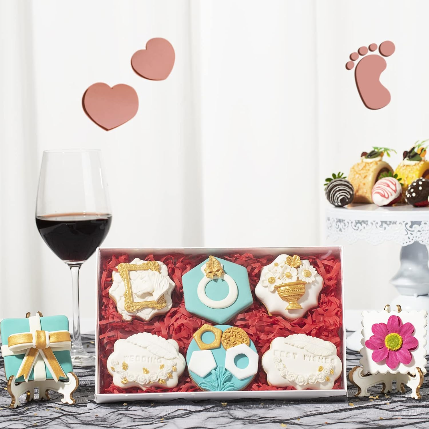 Romanticbaking 10Pack 9 1/2" X 6" X 1 1/4" Inch Clear Cookies & Cakesicle Boxes with Window - Perfect for Macarons & Chocolate Covered Pretzel Rods