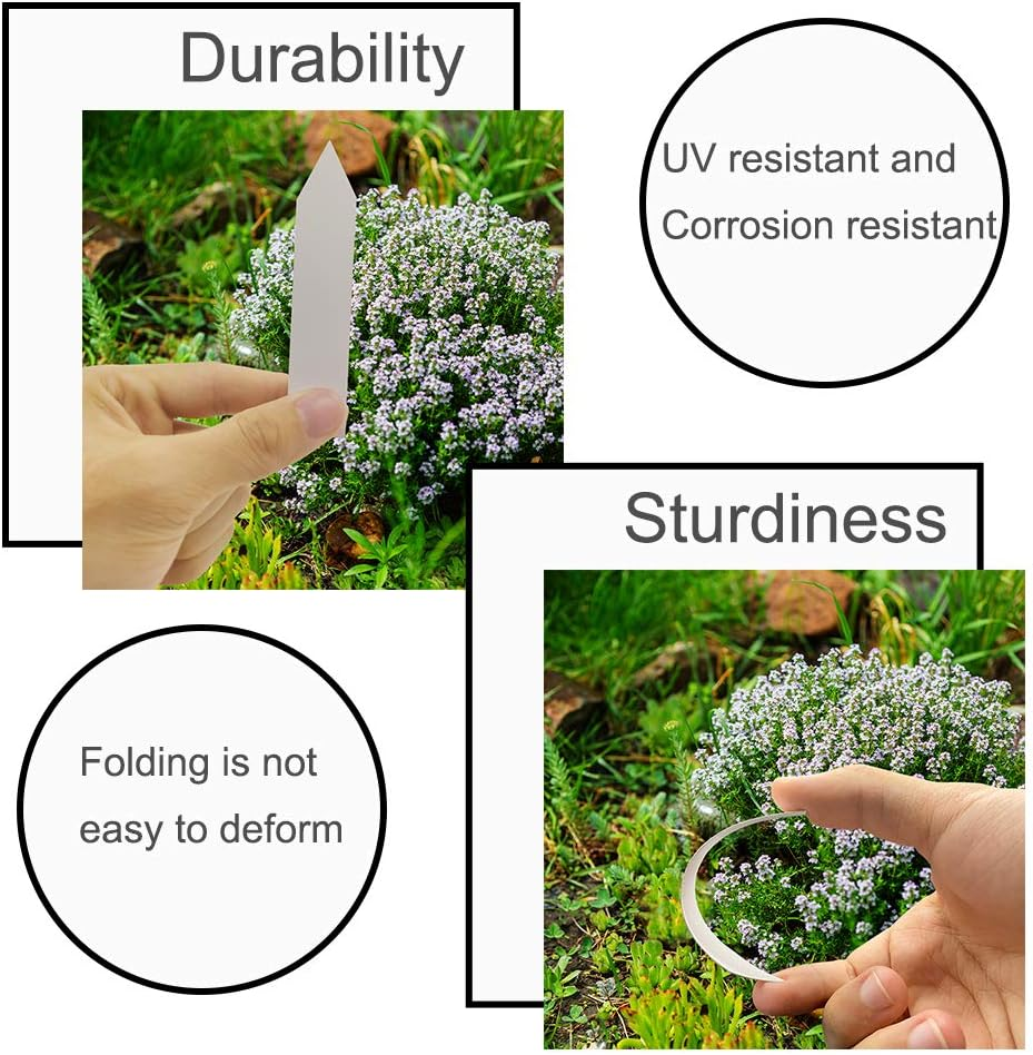 [Excellent] 100Pcs Plant Labels for Outdoor Garden, Plant Markers for Garden Waterproof, Plant Tags for Gardeners,White image number 6