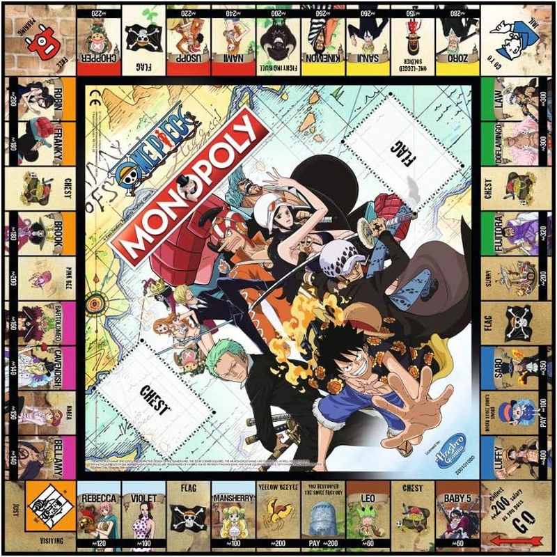Winning Moves Monopoly One Piece Edition - Popular Board Game One Piece - Strategy Board Game with Family & Friends! - 2-6 Players Aged 12+ - Rick  Morty image number 4