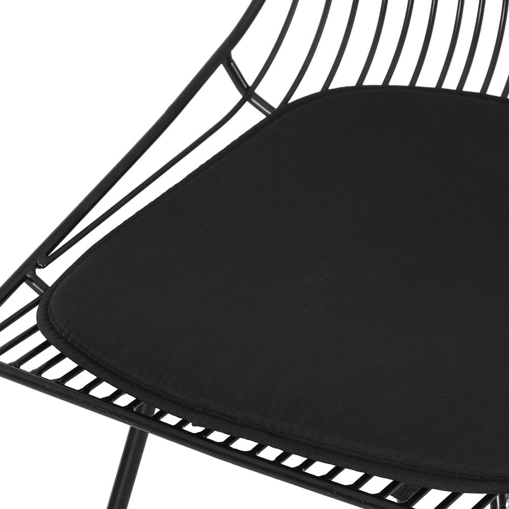 Gardeon Set of 2 Outdoor Dining Chairs, Steel Frame Patio Deck Chair Lounge Garden Furniture Seating Backyard Indoor, Water-Resistant All Weather with Ventilated Backrest Black image number 2