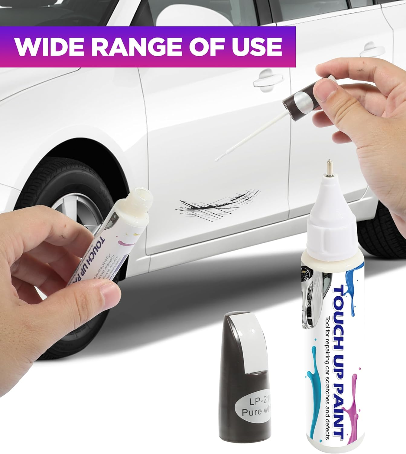 YAKEFLY Car Touch up Fill Paint Pen,2-In-1 Automotive Touch up Paint,Easy & Quick Auto Car Paint Scratch Repair,Special-Purpose Repair Paint Pen Car Touch up Paint for Scratch Repair Various Cars image number 3