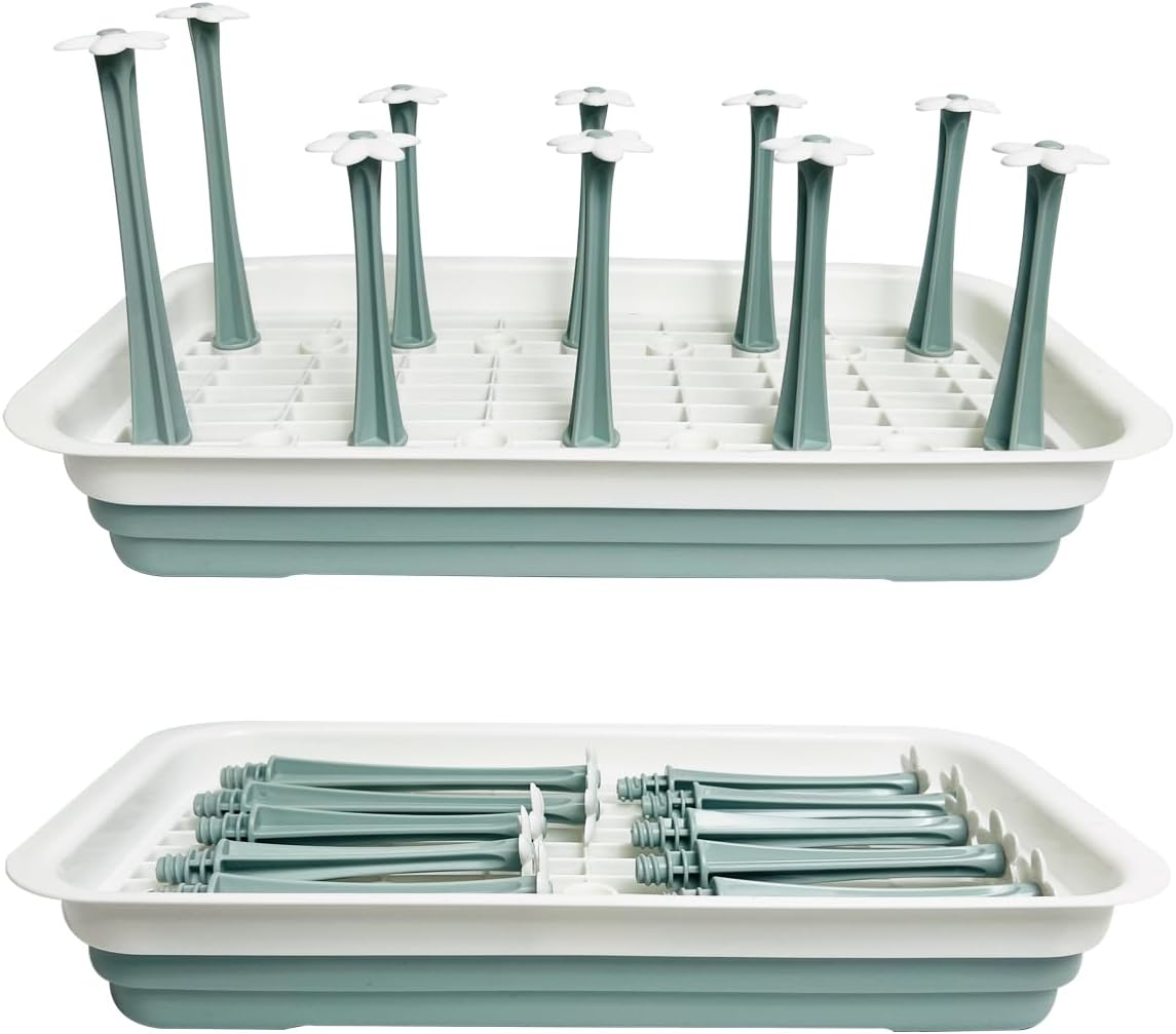 Large Countertop Bottle Drying Rack - Ideal for Insulated Water Bottles, Drinking Glasses, Sports Bottles, Baby Bottle Drying Rack, Tumblers, Mugs, Bottle Washer image number 5