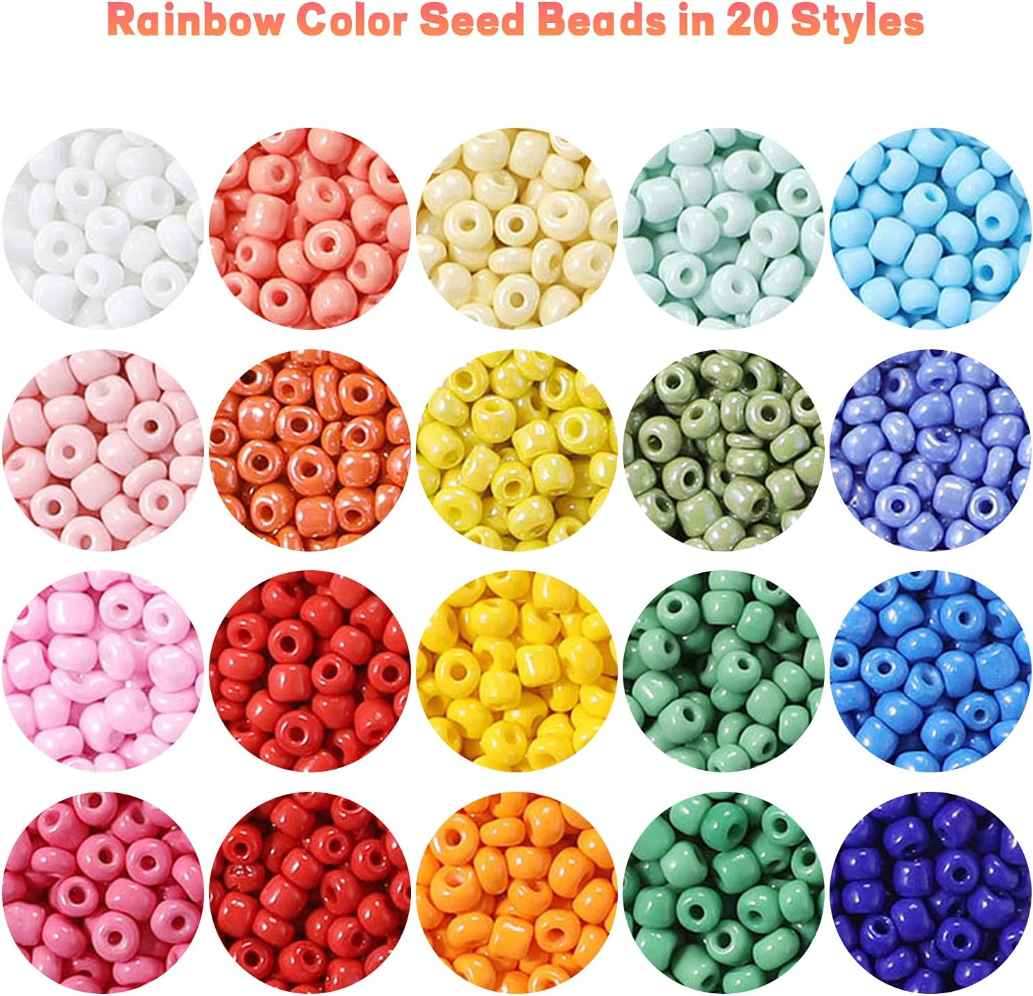Miss Rabbit Jewelry Making Kit 4 Mm Glass Seed Beads for DIY Bracelet Making Kit for Kids Girls Adults Crafts Alphabet Letter Beads for Friendship Bracelet Elastic String Charms Tassel image number 6