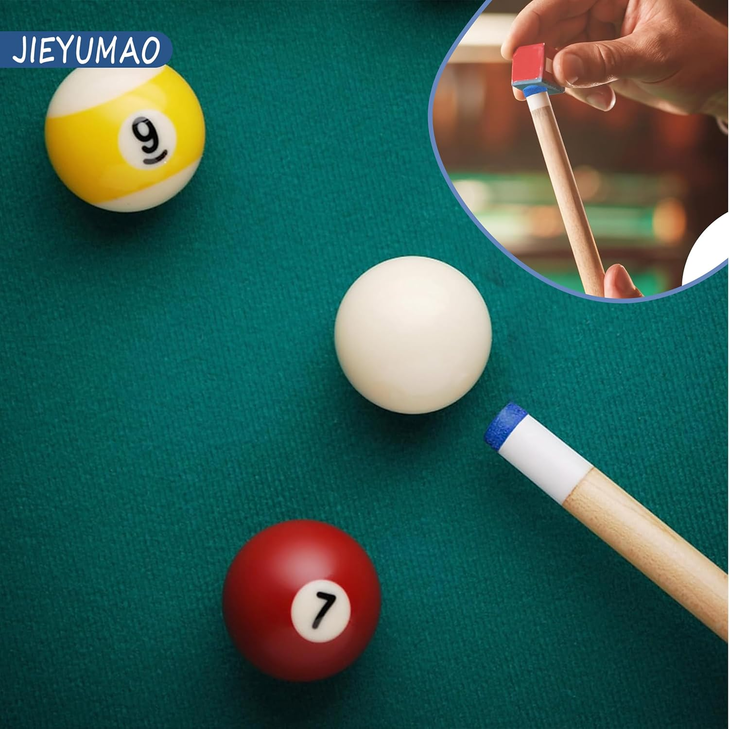 40Pcs Billiard Cue Tips, 9/10/12/13 Mm Pool Cue Tips Replacement Kit, Leather Pool Stick Tips Billiard Cue Head Billiard Cue Stick Snooker Billiard Accessories for Pool Cues image number 2