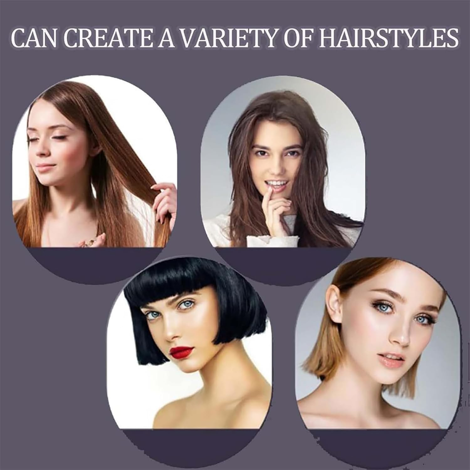 Portable Straightener Brush, Portable Hair Straightener with Led Display, 3 Temperature Settings Hot Comb for Black Women Hair, Cordless image number 6