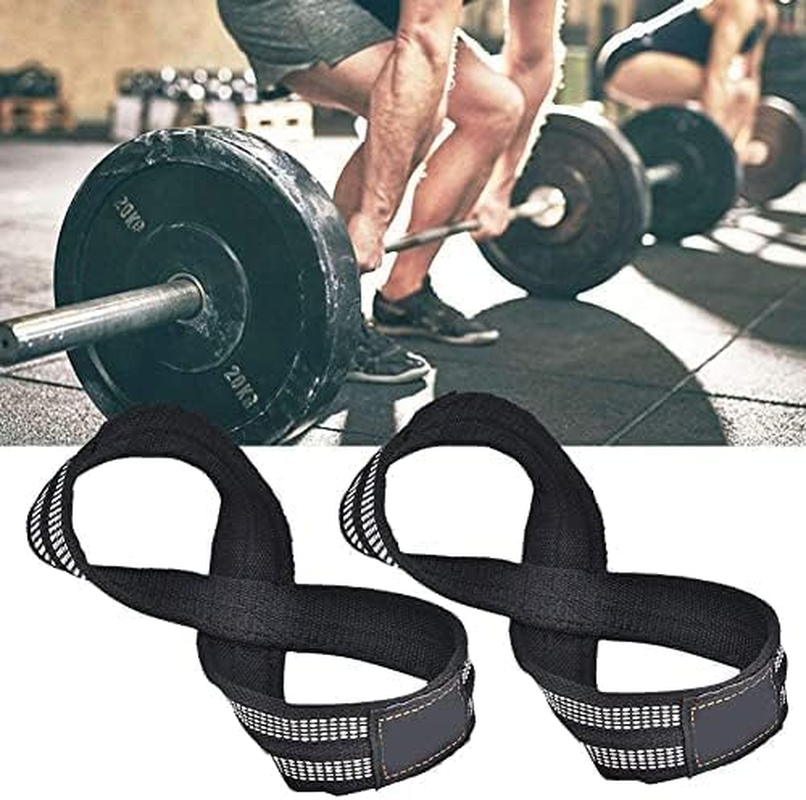 Weight Lifting Straps,1Pair Weightlifting Wrist Straps, Padded Weight Lifting Straps Gym Straps Wrist Support Straps,Lifting Wrist Straps, Non-Slip Deadlift Straps Power Lifting Grips for Bodybuilding image number 4