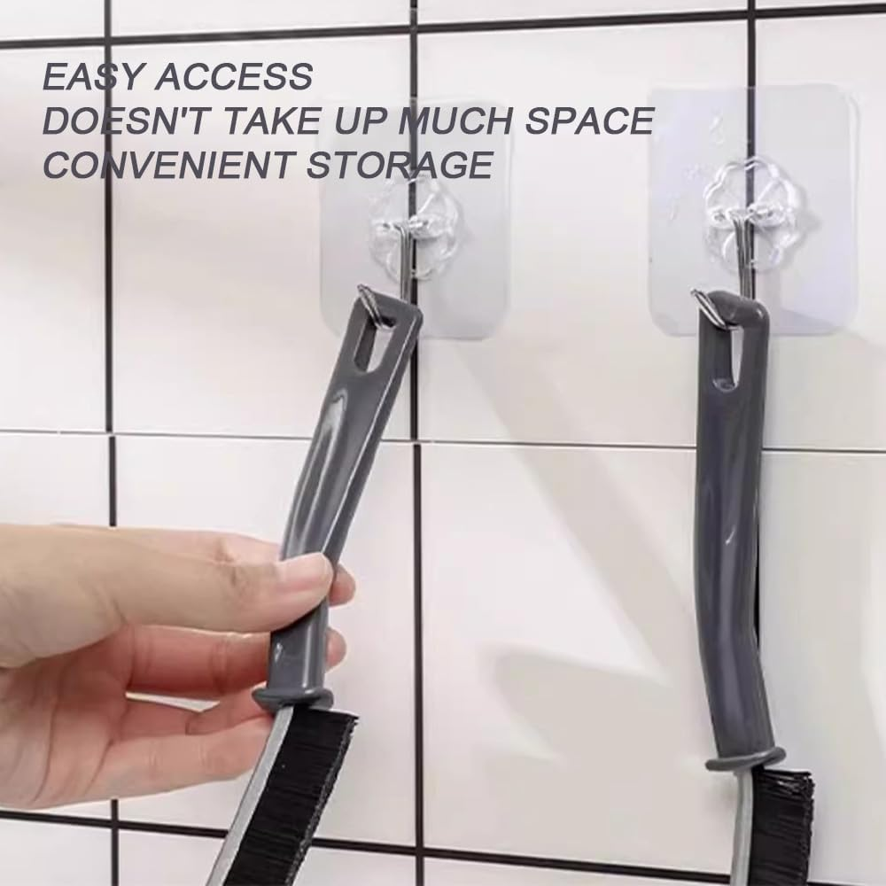 Hard Bristle Crevice Cleaning Brush, Grout Cleaner Brush, Small Cleaning Brushes, Scrub Brush for Shower Tile, Skinny Gap Cleaning Tools for Household Use, Bathroom, Kitchen Tight Spaces image number 1