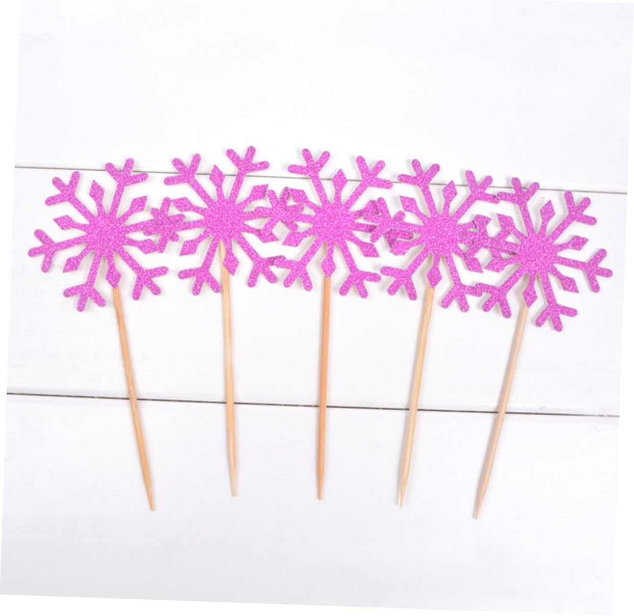 CHILDWEET 100Pcs Christmas Cake Picks Paper Cupcake Toppers Unique Party Cake Decor Christmas Party Supplies image number 1