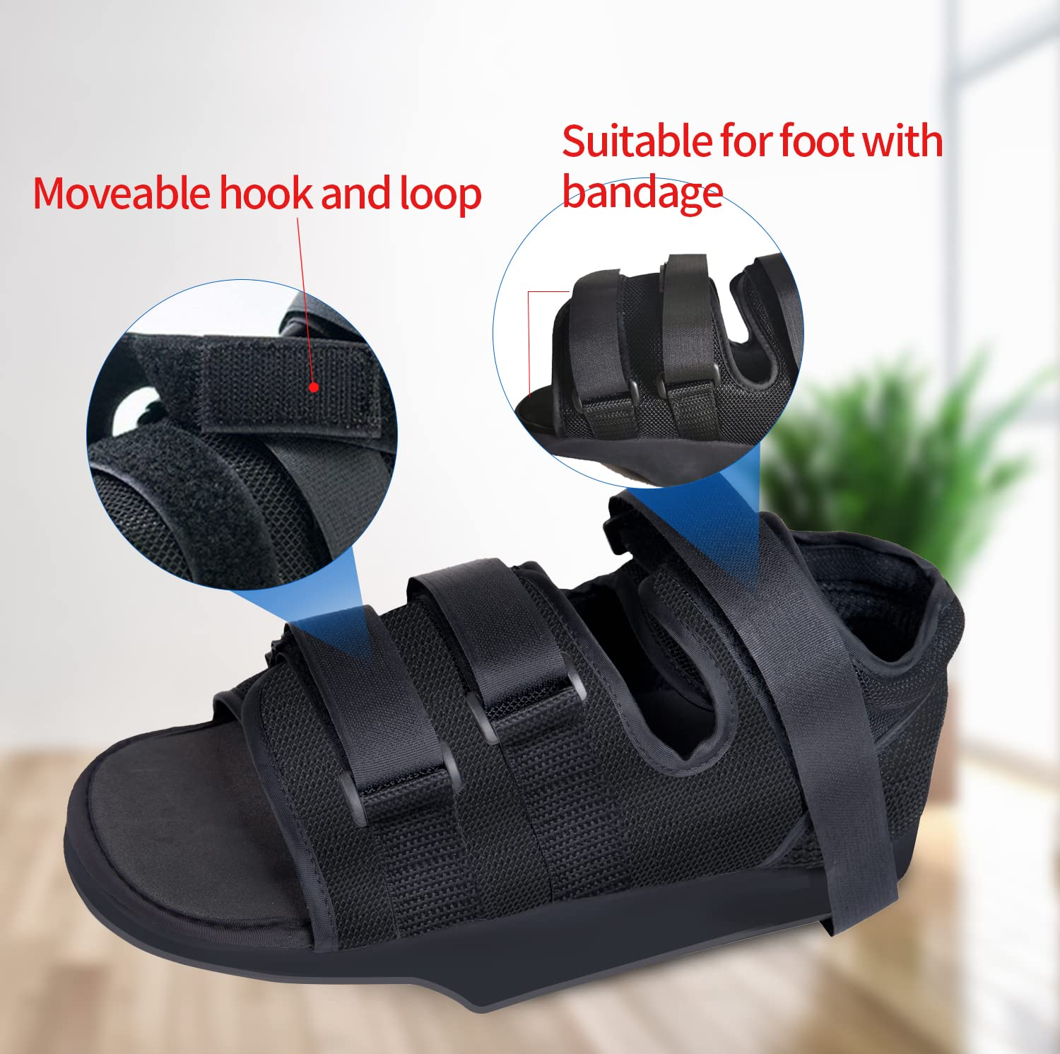 Post Op Shoe for Broken Toe Surgery Forefoot Offloading Healing Boot Post Surgical Wedge Foot Splint for Surgery for Men and Women (Small) image number 1