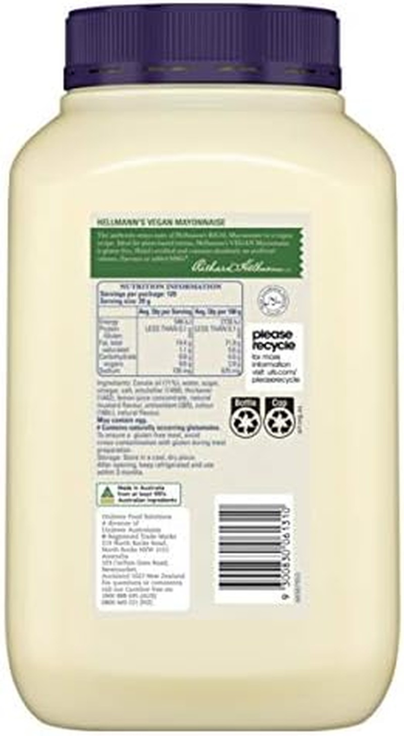 Hellmann'S Vegan Mayonnaise, 2.4 Kg image number 2