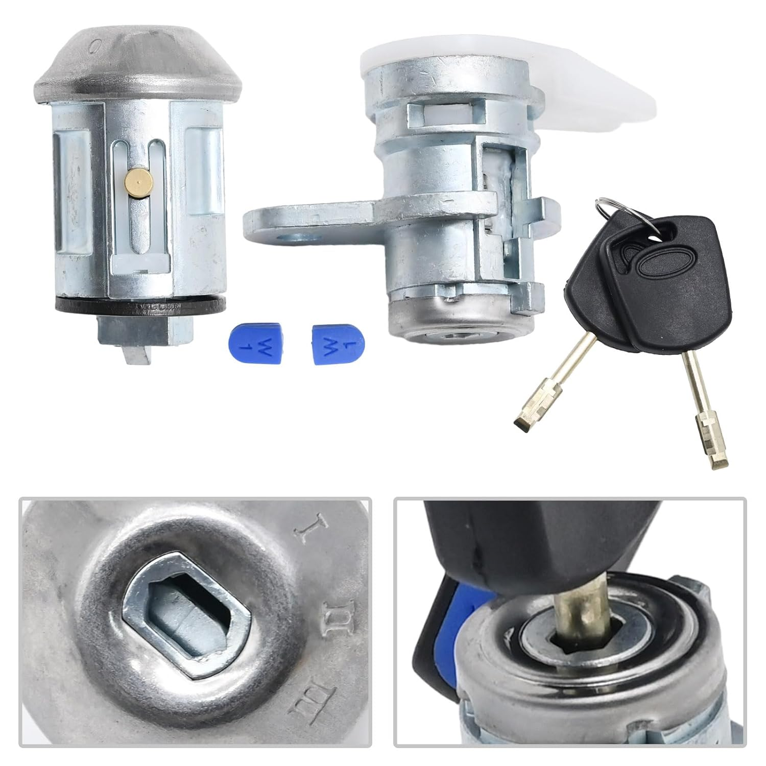 Metal Right Drive Side Ignition Switch Ignition Keys Lock Right, Replacement for Ford Falcon 1998-2005 AU BA XR6 XR8 image number 3