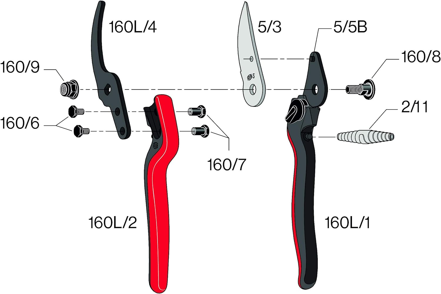 Felco F160L Essential Large Hands Pruner image number 3