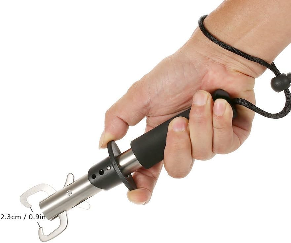 WADY Professional Fish Lip Gripper Holder, Portable Stainless Steel Fish Lip Grip, Fishing Lip Grip, Fish Grabber, Durable Fish Gripper, Fish Holder, Secure Fish Lip Gripper for Fishing Enthusiasts