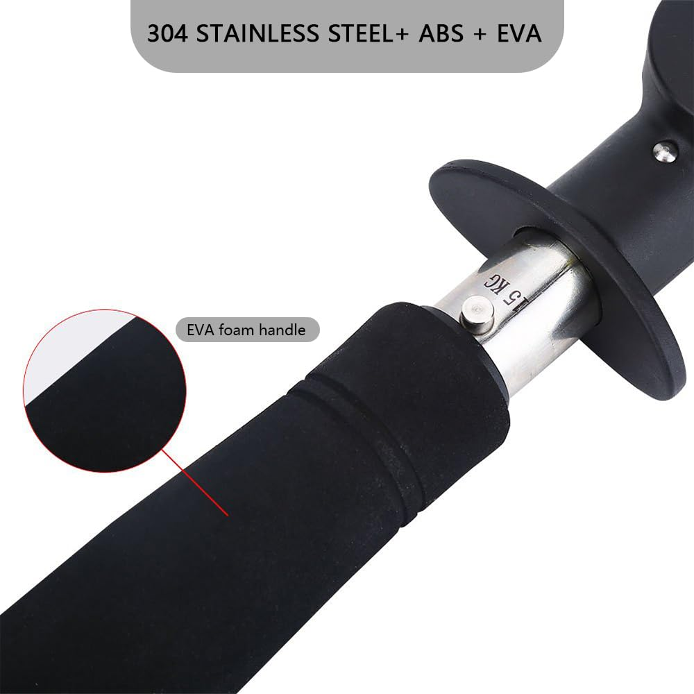 Foam Handle Fishing Lip Gripper &ndash; Stainless Steel Fish Gripper with 15Kg Scale, 1M Tape Measure, and Weight Ruler for Catch & Release, Portable Grip Pliers for Fishing image number 5