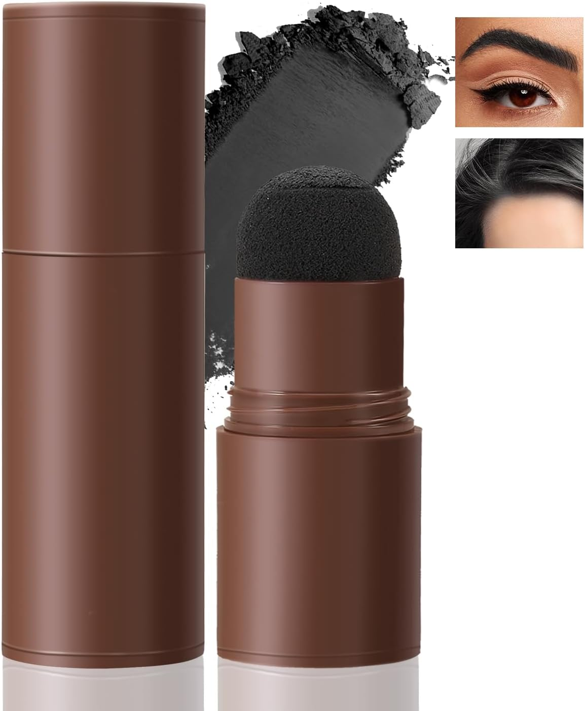 Boobeen Root Touch up Powder Stick, Hair Powder Root Concealer for Gray Hair, Hairline Powder Root Cover up for Thinning Hair