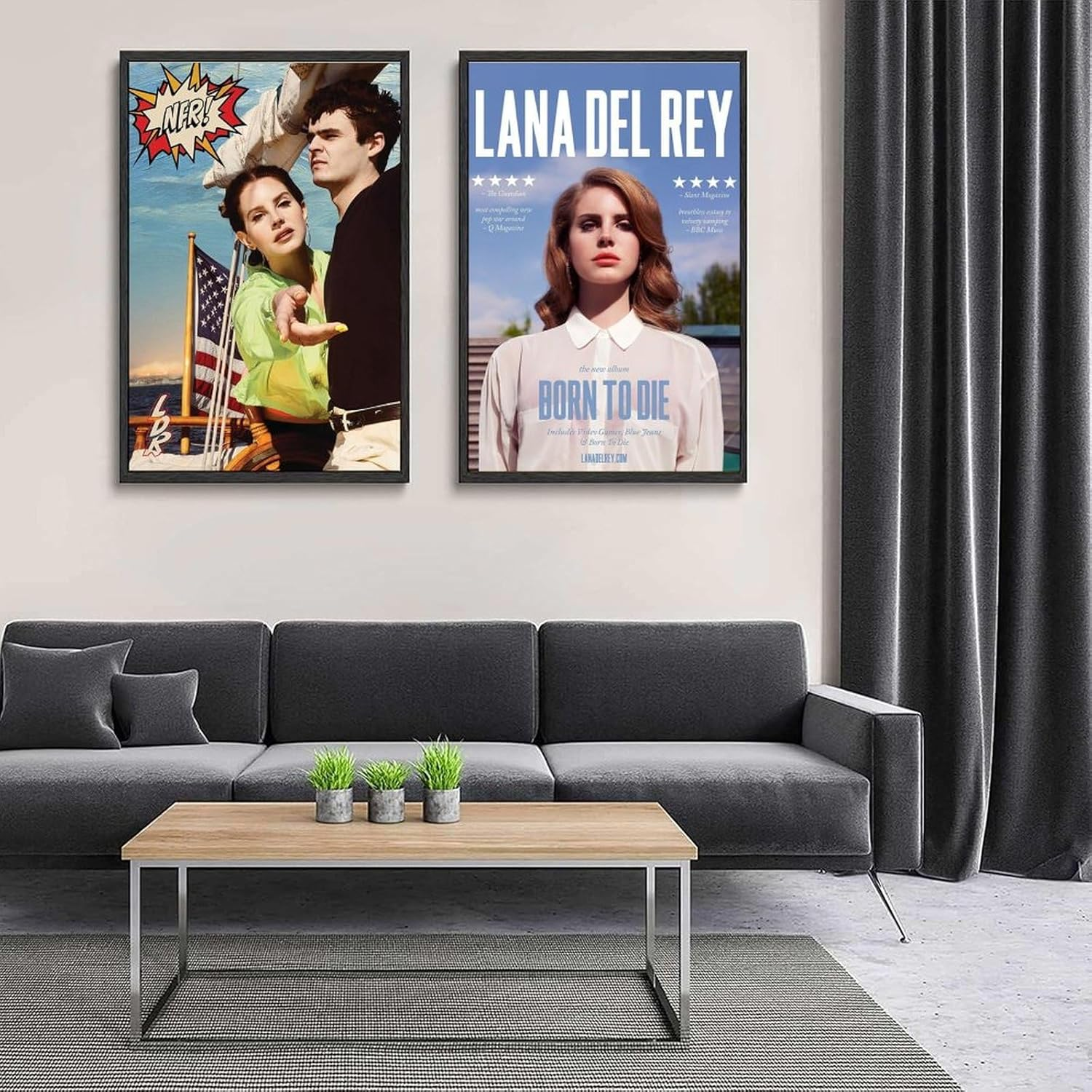 Art Lana Music Del Rey Poster Poster a Set of 2 Canvas Posters Room Aesthetic Festival Gift Family Bedroom Decor Wall Art Home12X18Inch(30X45Cm) Style image number 1