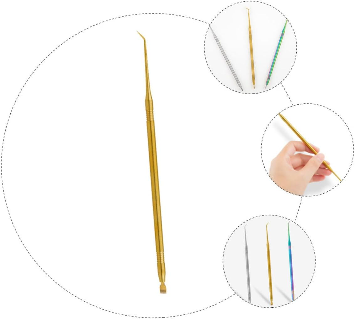 FRCOLOR Stainless Steel Lash Lifting Tool with Comb Metal Eyelash Separator for Lash Perming Gold Eyelash Lift Separator Tool Suitable for Professional and Home Use image number 2