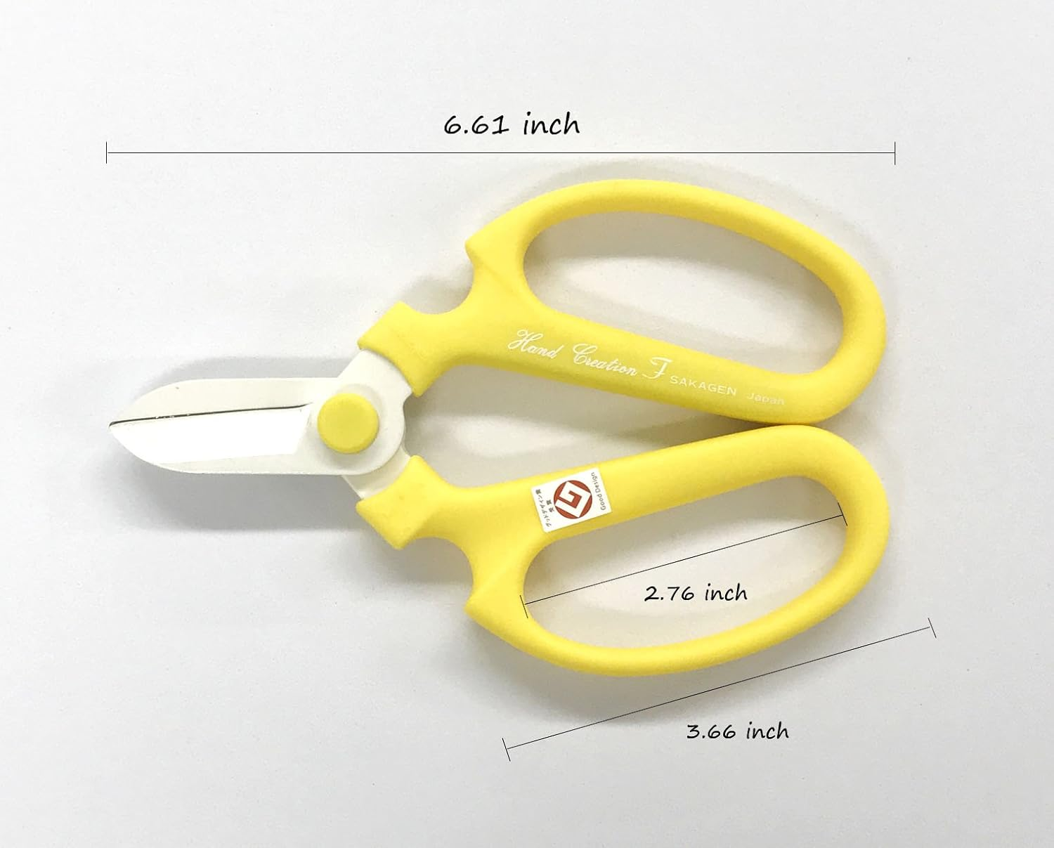 Flower Scissors Hand Creation F-170 Limited Color Yellow image number 5