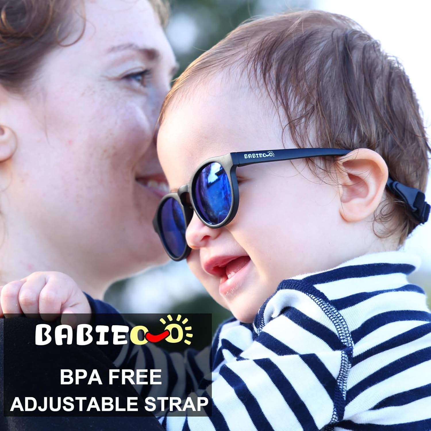 Baby Sunglasses with Strap Polarized Flexible Toddler Sunglasses for Infant Boys Girls Age 0-24 Months image number 2