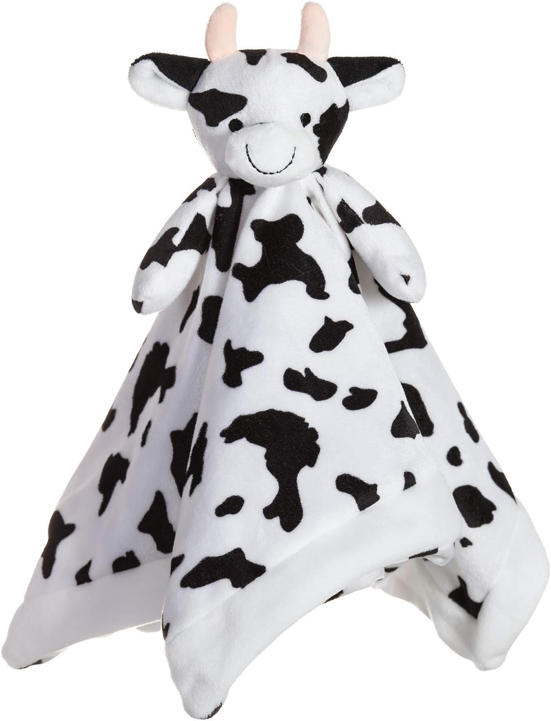 Apricot Lamb Stuffed Animals Cow Security Blanket Infant Nursery Character Blanket Luxury Snuggler Plush Baby Lovey(Cow, 13 Inches) image number 5