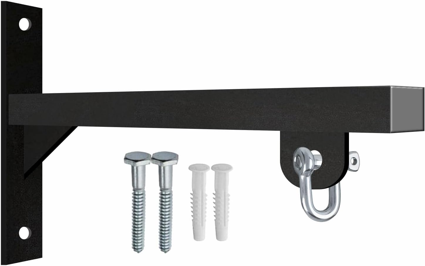 Punch Bag Wall Bracket 12 Inch Heavy Duty Iron Punch Bag Wall Bracket Mount Hanging Stand with D-Ring Hook, Includes Wall Fixings Ideal for Boxing, MMA, Kickboxing and Muay Thai Training image number 6