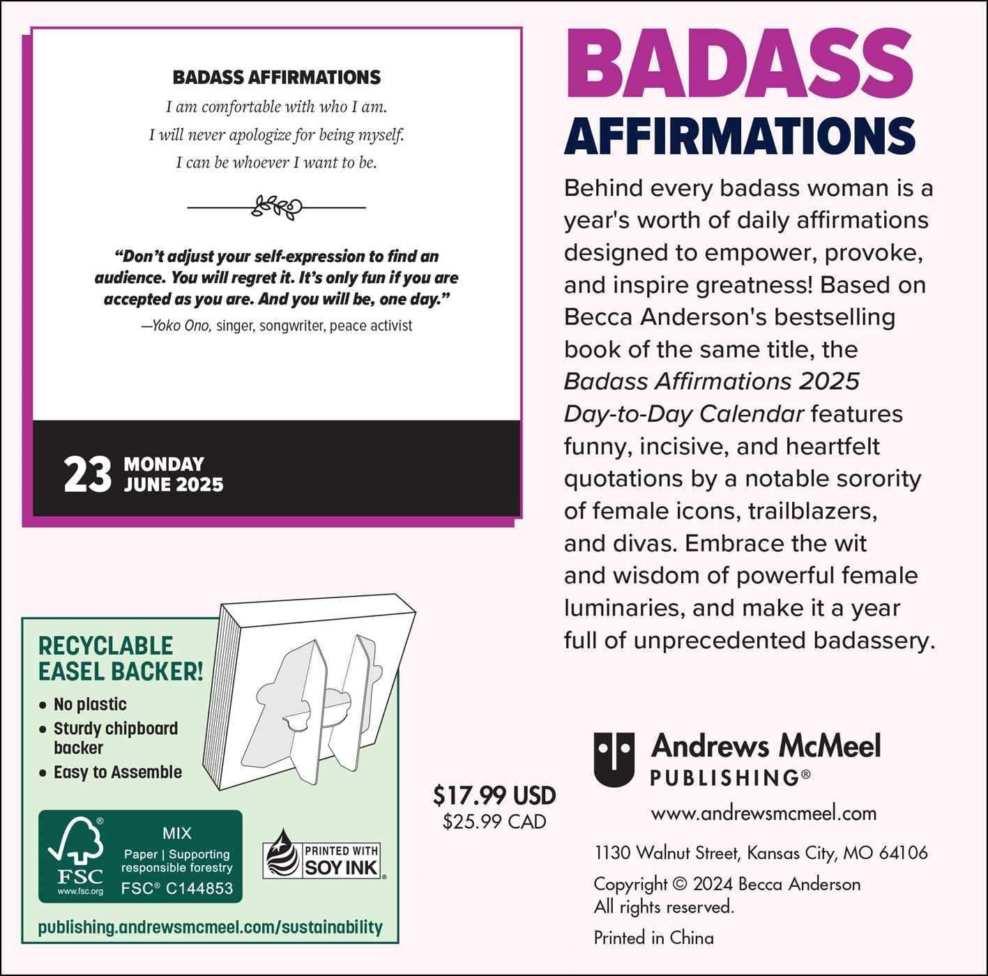 Badass Affirmations 2025 Day-To-Day Calendar: the Wit and Wisdom of Wild Women image number 1