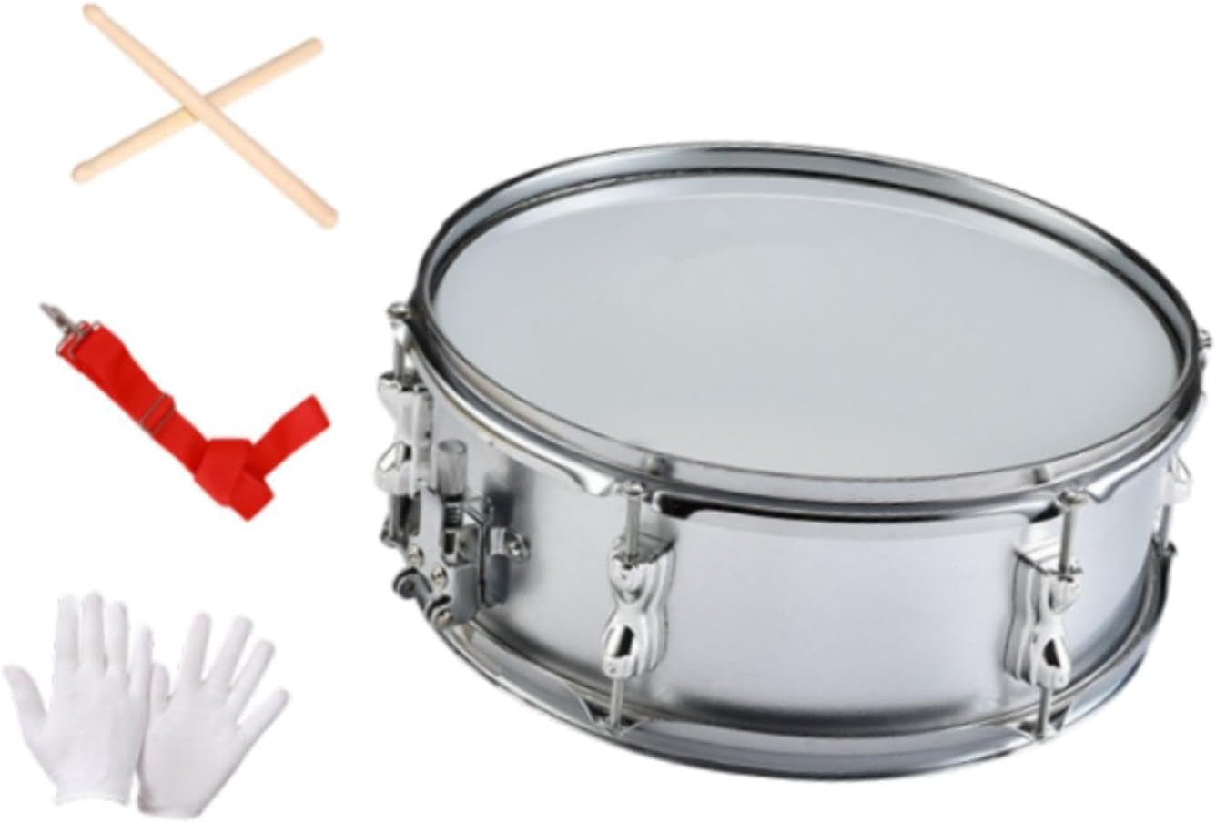 14 Inch Snare Drum Lightweight Music Drums for Beginners and Kids, Silver 14 Inch image number 2